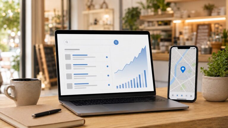 Análise de presença orgânica de uma empresa local no Google