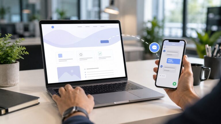 Visitante clicando no WhatsApp após navegar em uma página de serviço